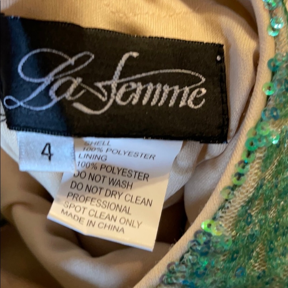 NWT La Femme mermaid strapless Dress Size 4 - Picture 14 of 16
